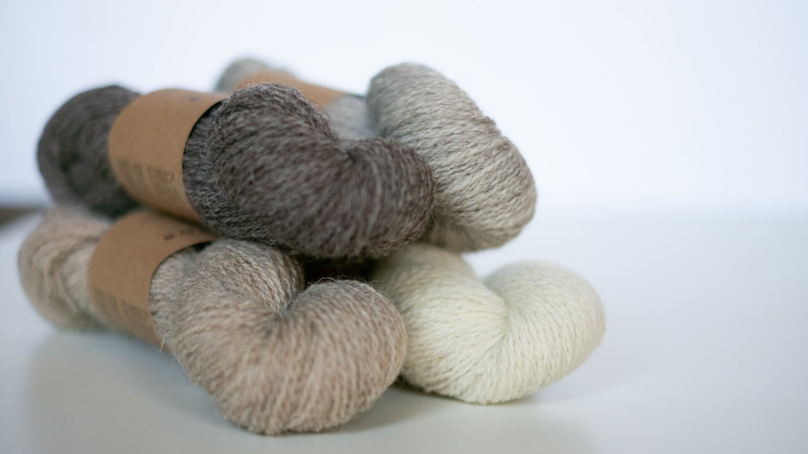 Stack of 4 Garthenor Number 2 Skeins on a white background